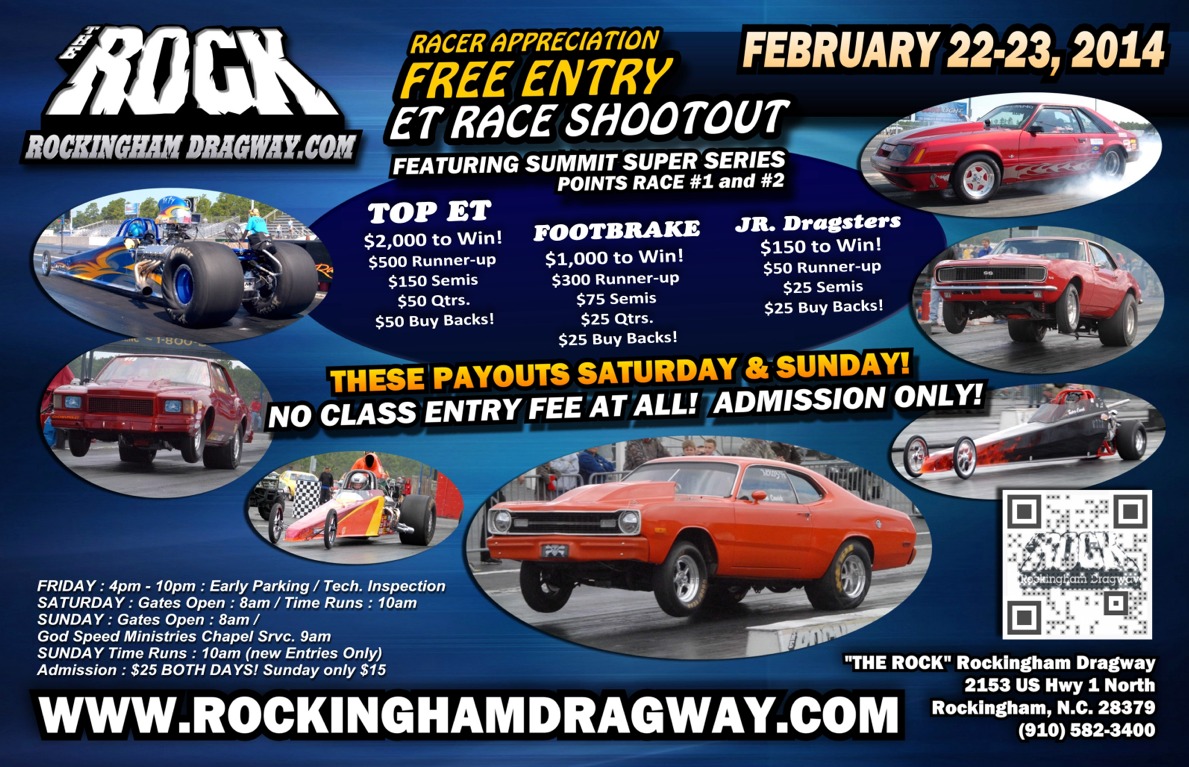 Rockingham Dragway Event Flyer
